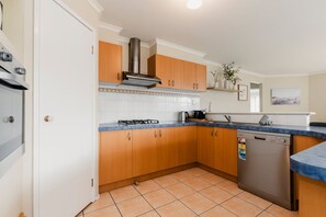 Fridge, oven, stovetop, dishwasher