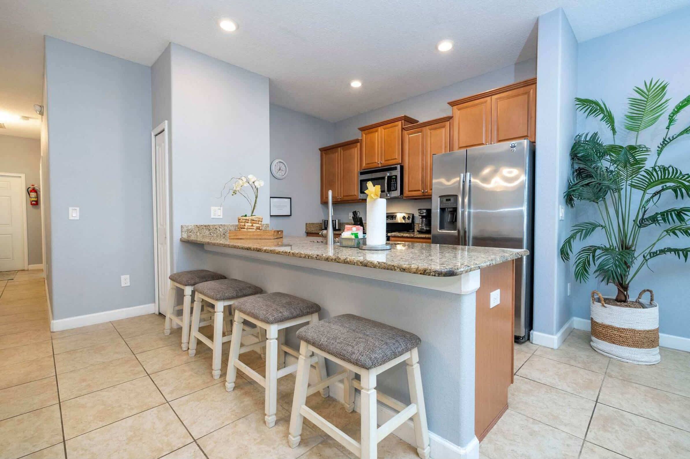 Townhome, Multiple Beds, Pool Access, Pool View (Disney Days & Poolside Nights) | Private kitchen | Fridge, microwave, oven, stovetop