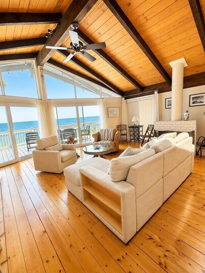 Ocean View | King Beds | Private Deck | Firepit-AC