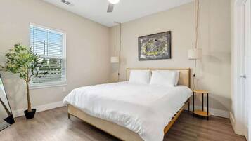 1 bedroom, iron/ironing board, travel crib, WiFi