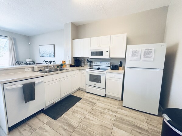 Microwave, oven, stovetop, dishwasher