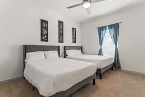 2 bedrooms, iron/ironing board, travel cot, WiFi