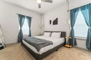 2 bedrooms, iron/ironing board, travel cot, WiFi