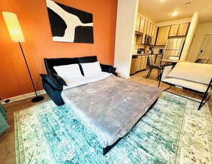2 bedrooms, iron/ironing board, travel crib, WiFi