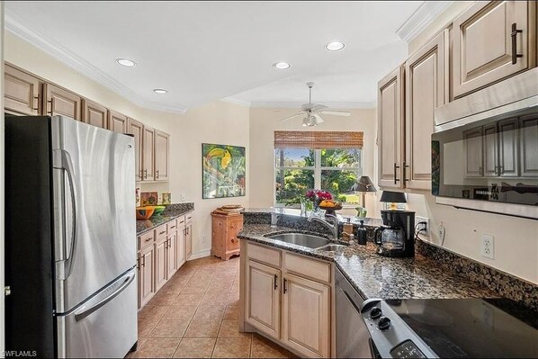 Microwave, oven, stovetop, dishwasher