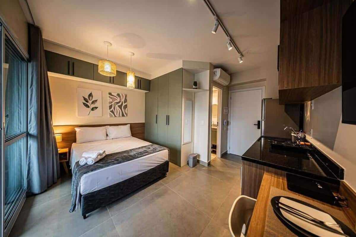 Economy Studio, City View | Hypo-allergenic bedding available, laptop workspace, iron/ironing board