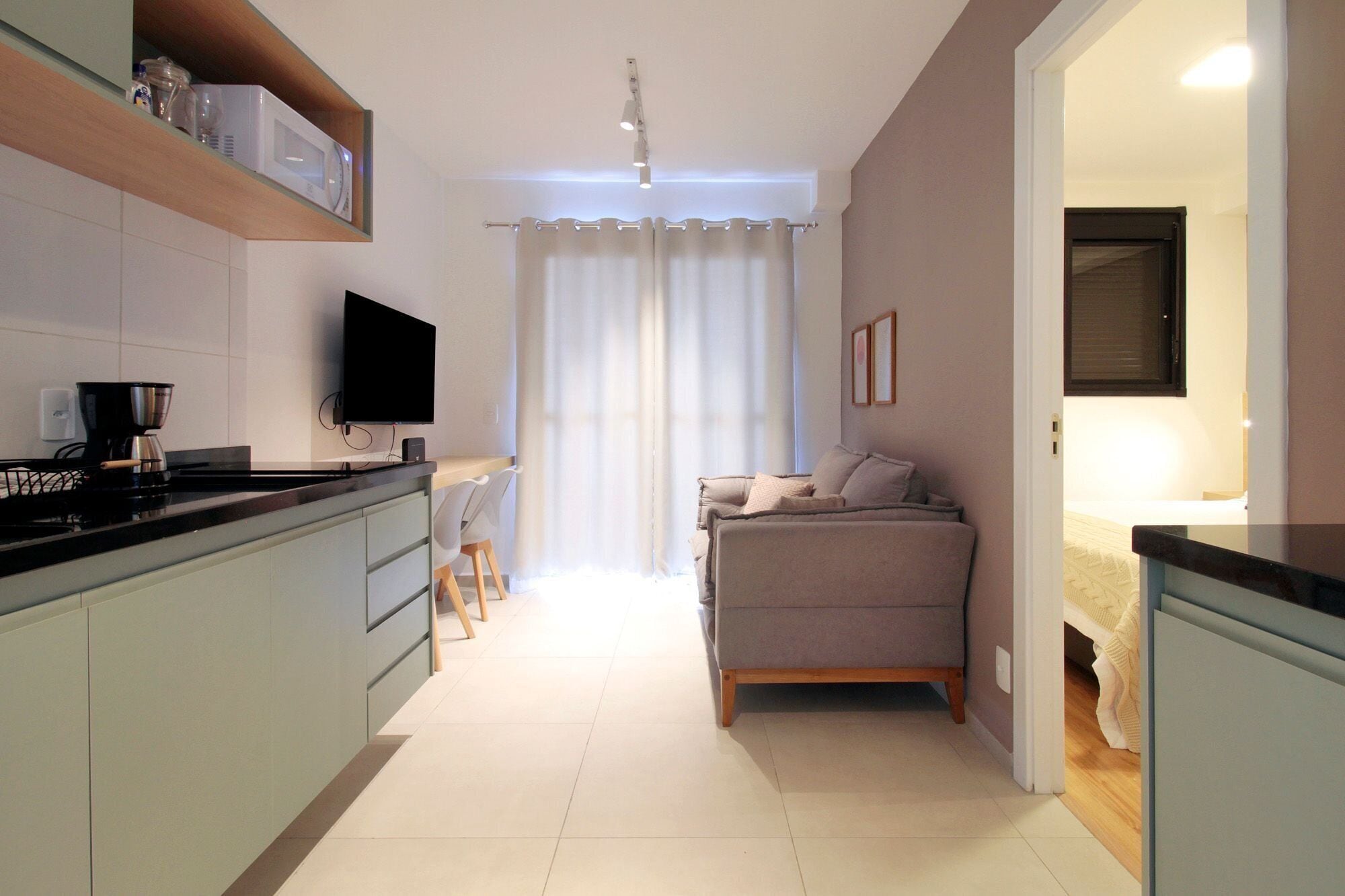 Comfort Apartment | Laptop workspace, blackout drapes, iron/ironing board, free WiFi