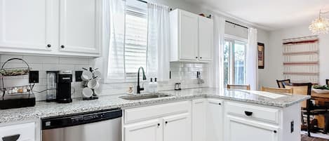 Microwave, oven, stovetop, dishwasher