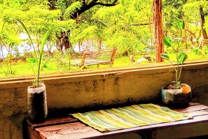 Standard Double Room, Patio, Ocean View | Desk, laptop workspace