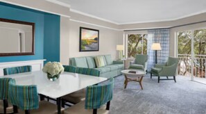 Living area - Luxury 2-bedroom villa - Marriott Grande Ocean on the beach, Hilton Head Island (Hilton Head Island)