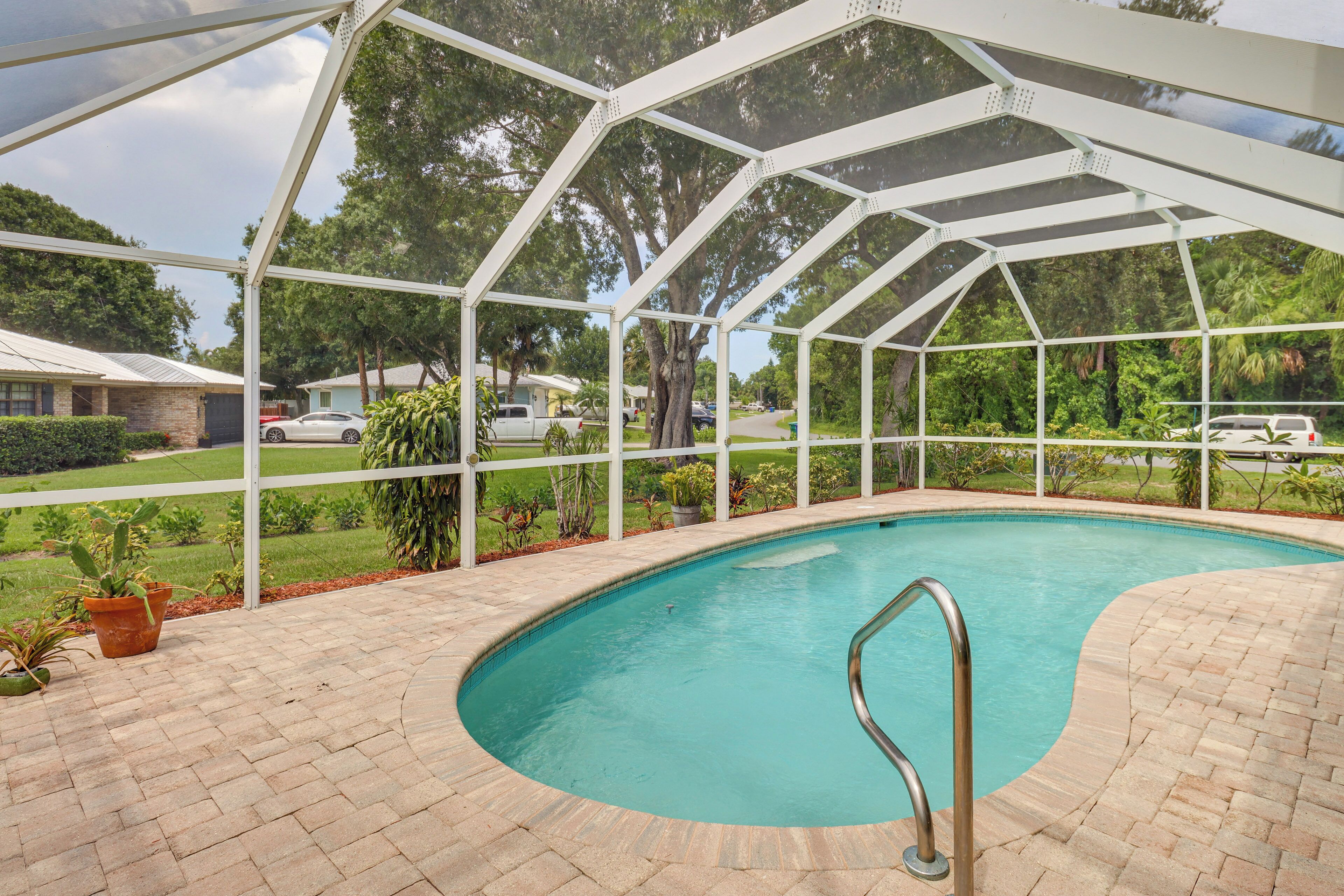 A heated pool