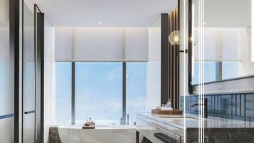 Premier Suite, 1 King Bed | Bathroom