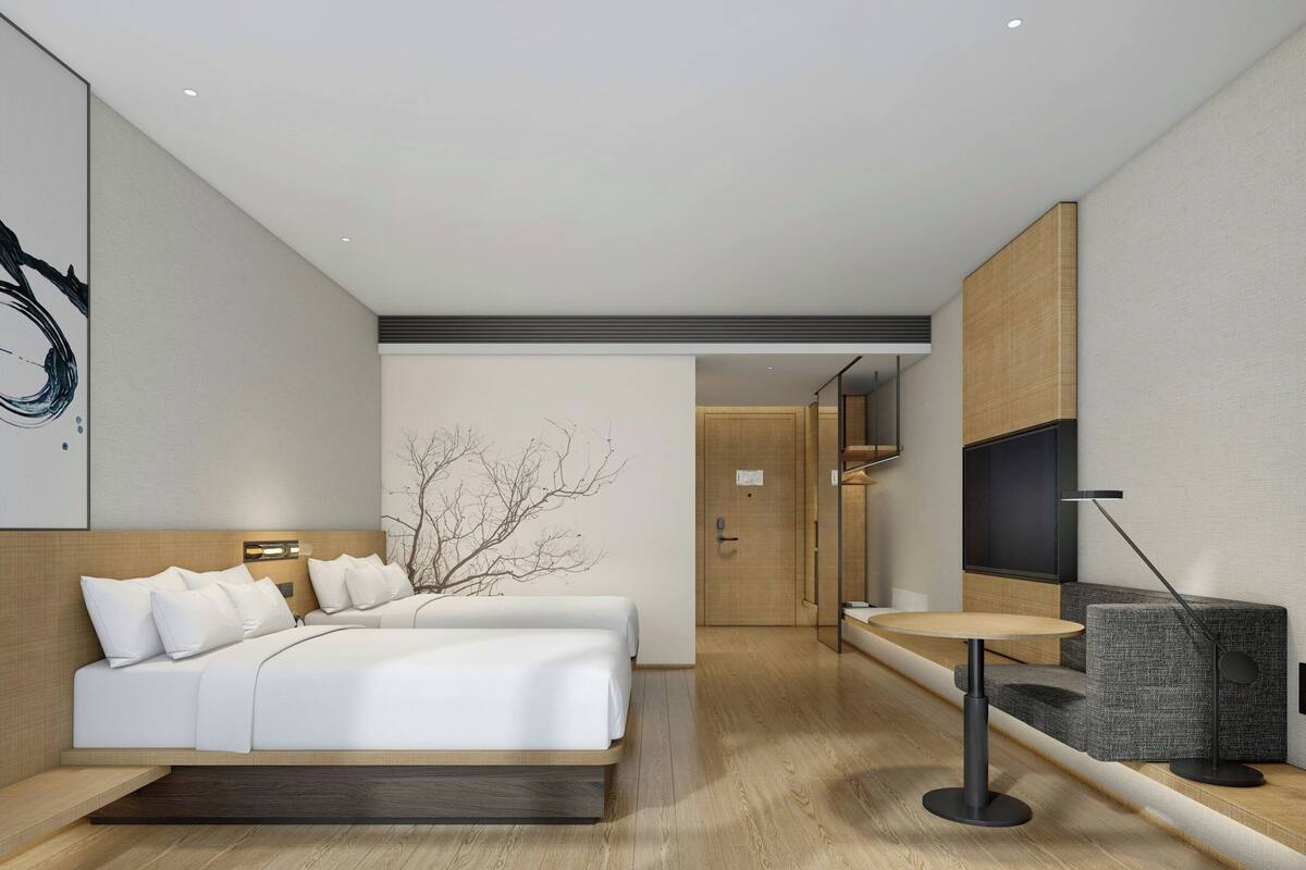 Standard Room, 2 Double Beds, City View