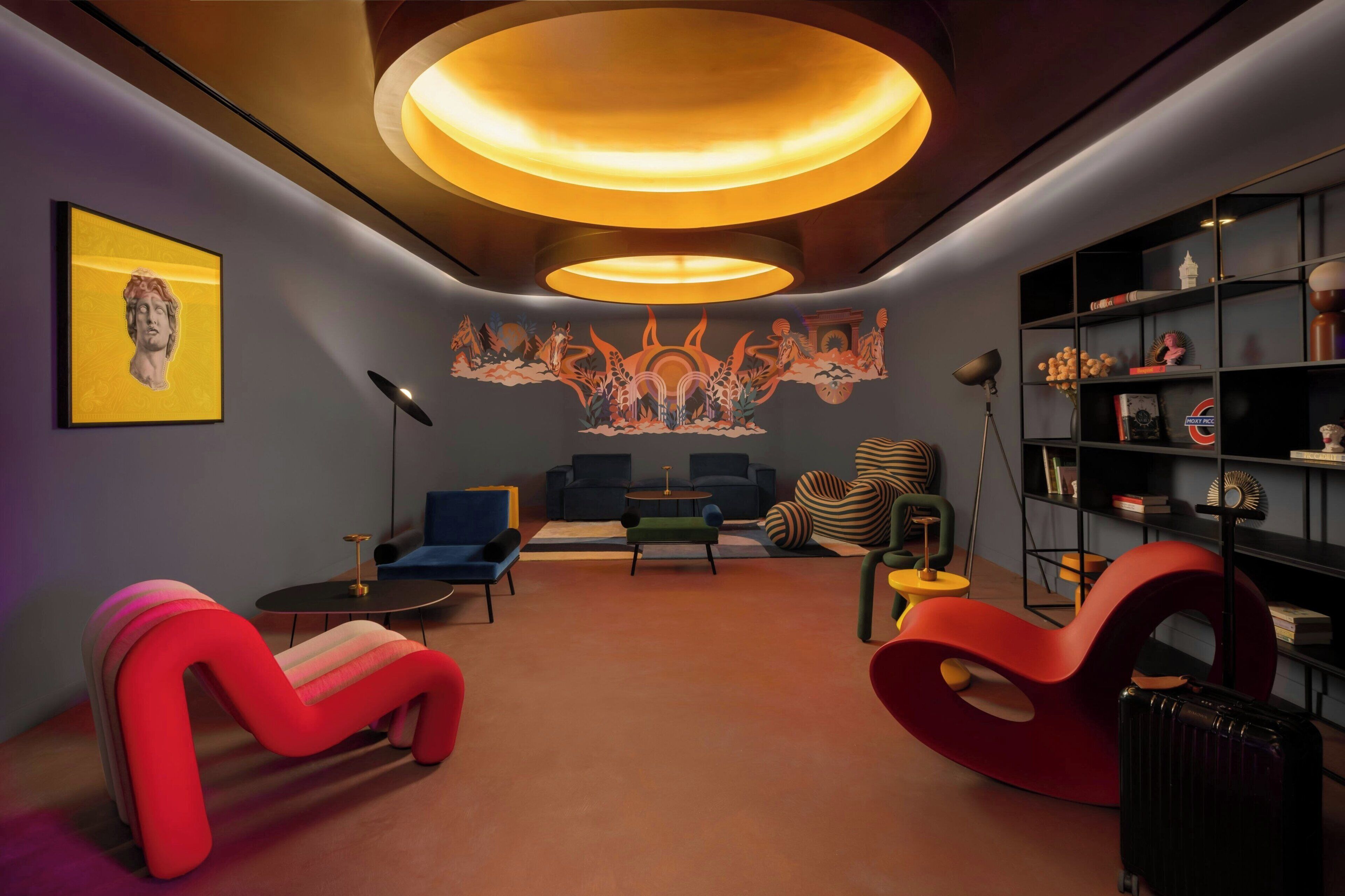 Sittområde i lobbyn