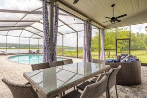 Outdoor pool, a heated pool