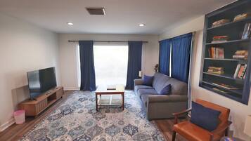 Smart-TV, Bücher, Musikbibliothek, Computerbildschirme