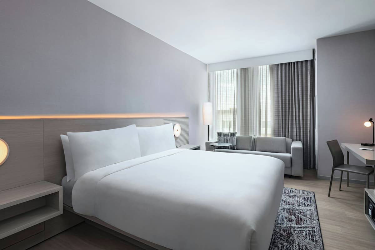In-room safe, desk, laptop workspace, iron/ironing board