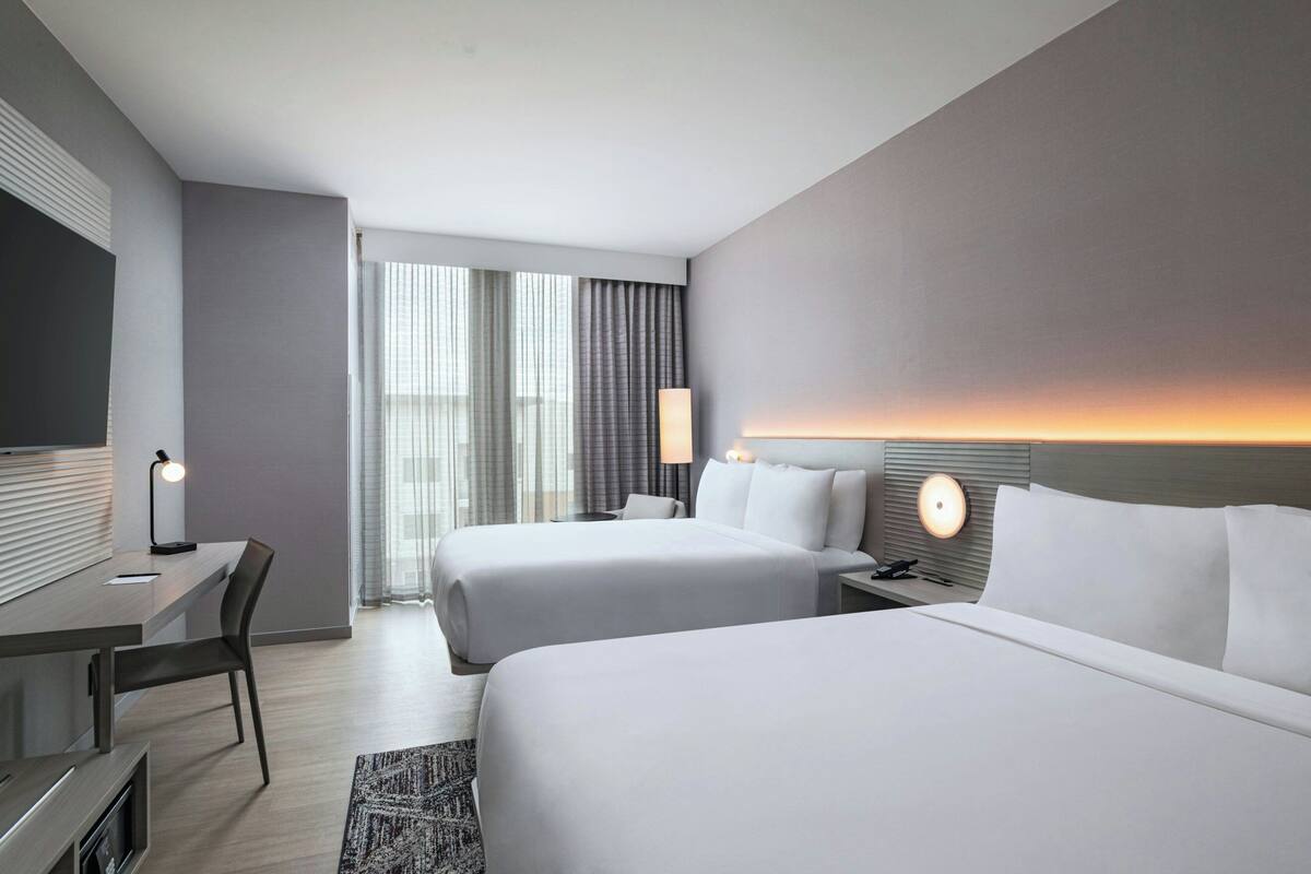 In-room safe, desk, laptop workspace, iron/ironing board