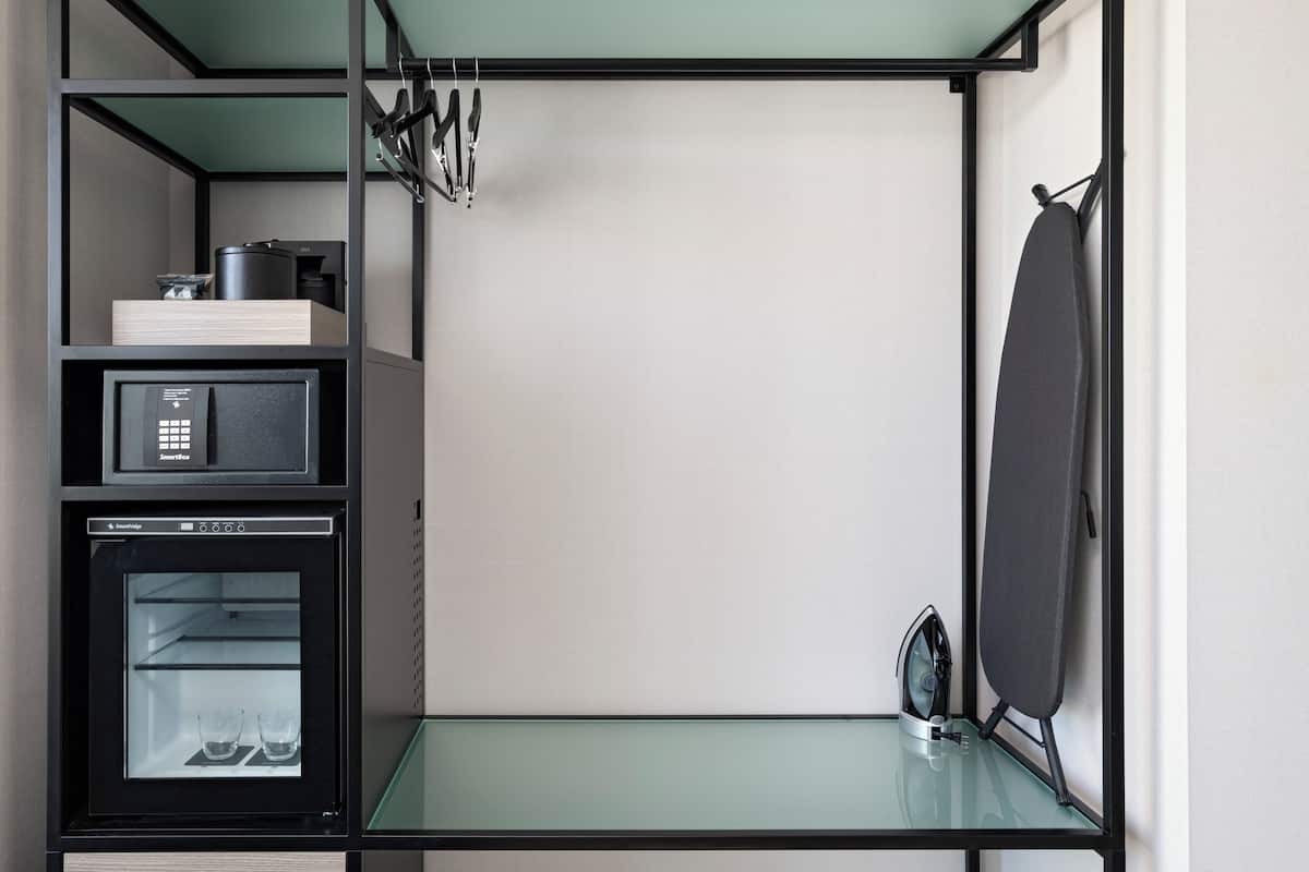 In-room safe, desk, laptop workspace, iron/ironing board