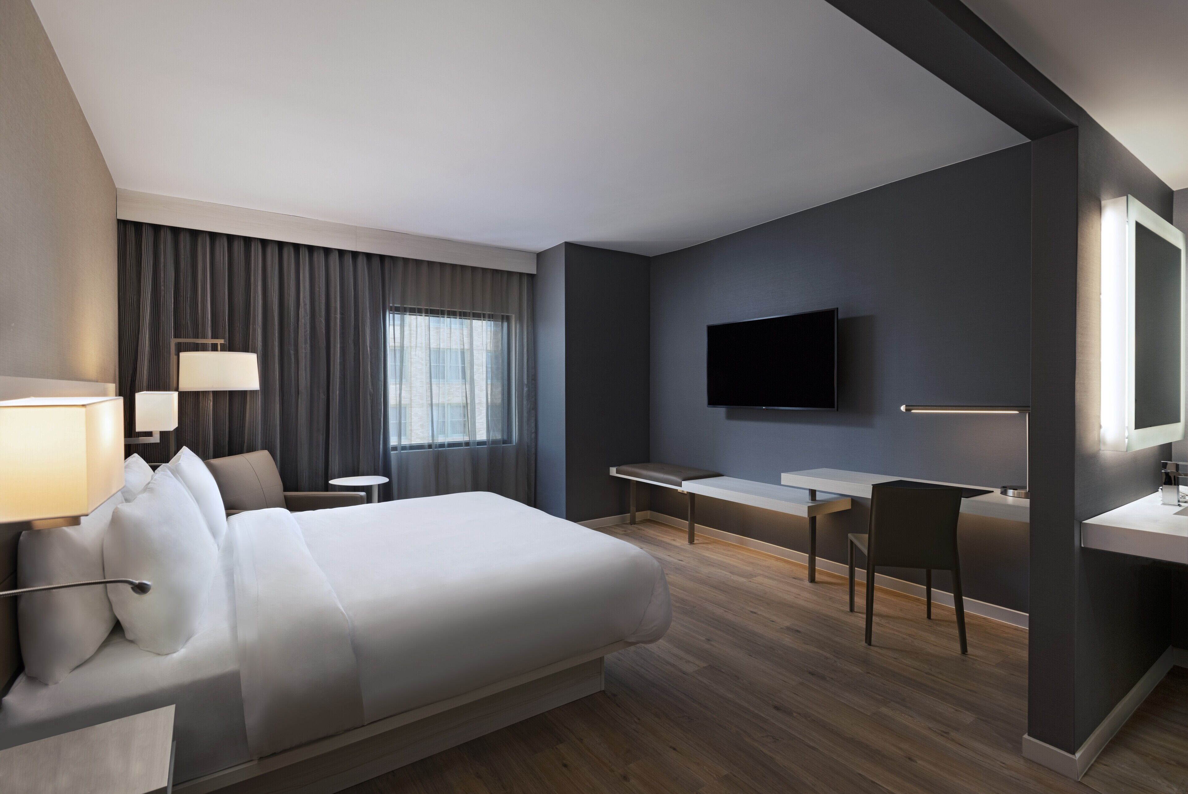 In-room safe, desk, laptop workspace, iron/ironing board