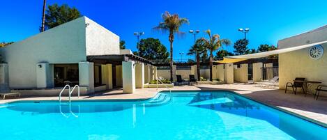 A heated pool