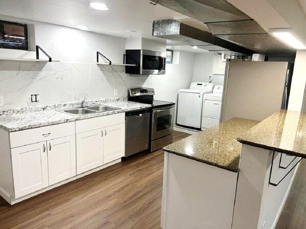 Microwave, oven, stovetop, dishwasher