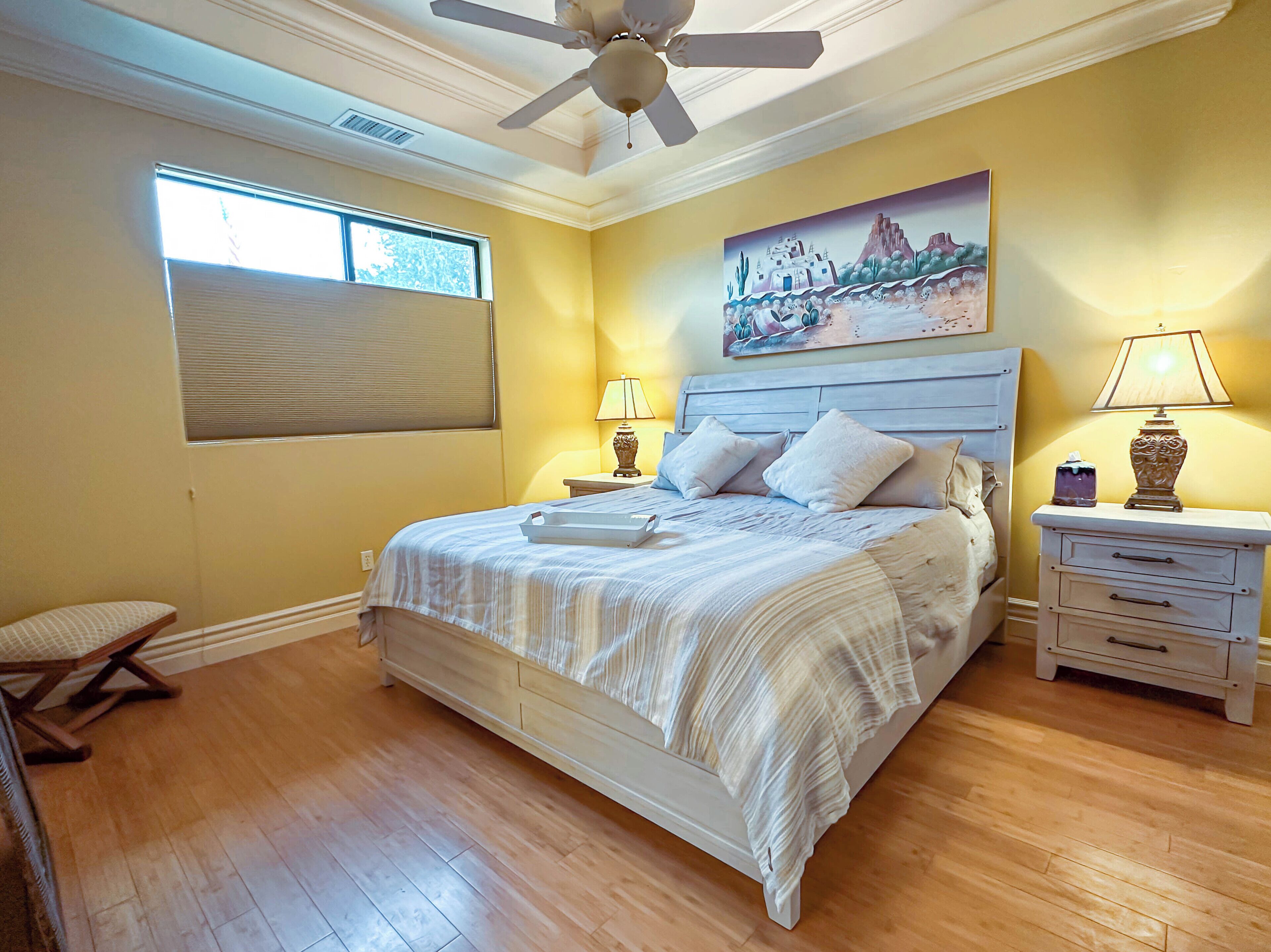 2 bedrooms, iron/ironing board, WiFi, bed sheets