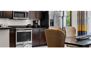 Microwave, oven, stovetop, dishwasher