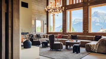 TV, caminetto, impianto stereo