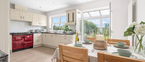 Oven, stovetop, dishwasher, coffee/tea maker