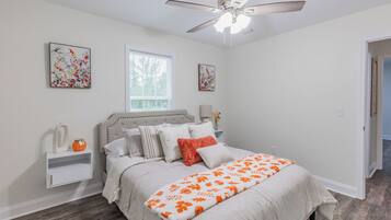 2 bedrooms, in-room safe, iron/ironing board, travel crib