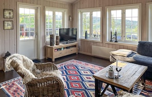 Smart-TV og peis