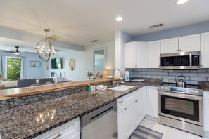 Microwave, oven, stovetop, dishwasher
