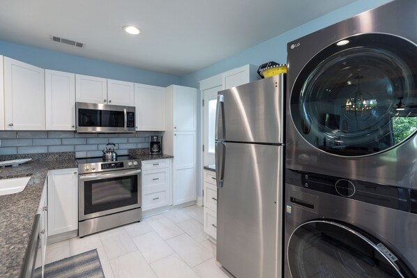 Microwave, oven, stovetop, dishwasher