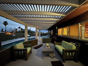 Piscine extérieure, piscine chauffée