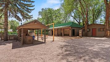 Outdoor banquet area