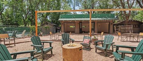 Outdoor banquet area