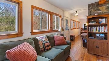 Smart TV, fireplace, video games, foosball