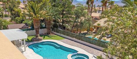 Outdoor pool, a heated pool