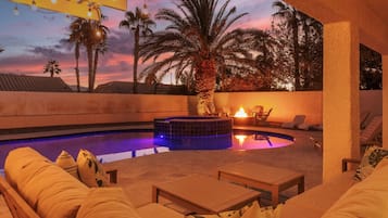 Piscine extérieure, piscine chauffée