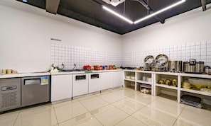 Free daily self-service breakfast