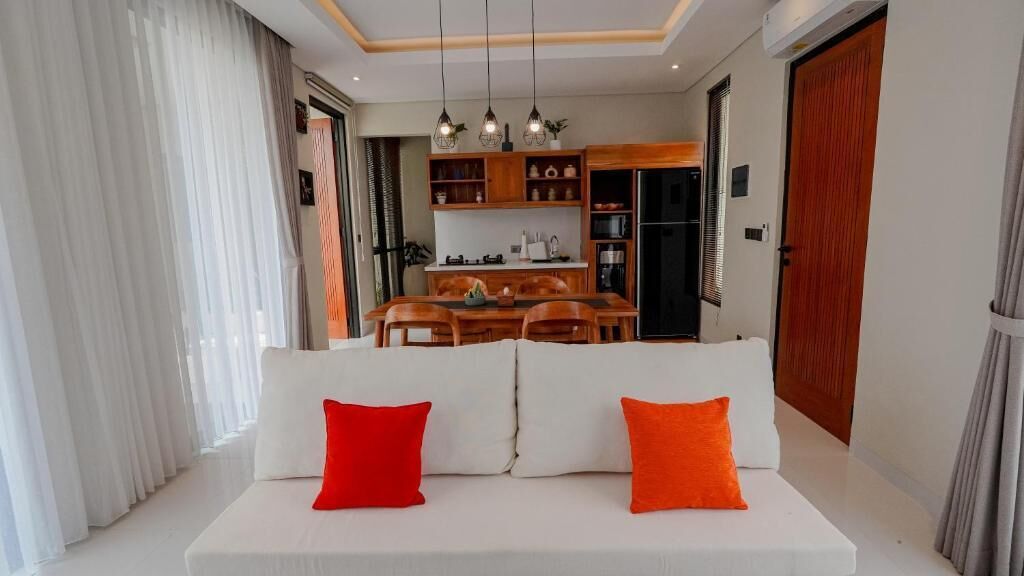 Deluxe Villa, 3 Bedrooms, Pool View | Living area | Flat-screen TV