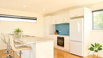 Fridge, microwave, dishwasher, electric kettle