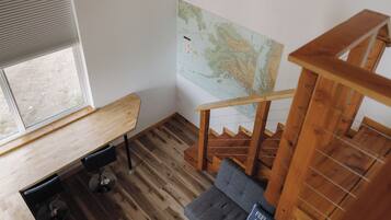 Huisje, uitzicht op resort | Woonruimte