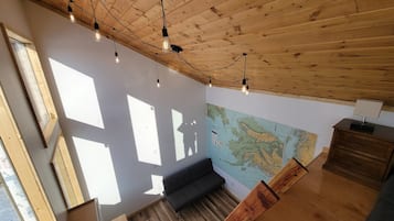 Ferienhütte, Blick auf die Anlage | Kostenloses WLAN, Bettwäsche