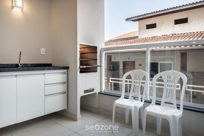 Terrace/patio - Apt With Barbecue 2 min From Tenorio Beach Cah014 (Ubatuba)