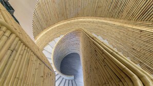 A spiral staircase with a bamboo design. - DIOTEL (Shantou)