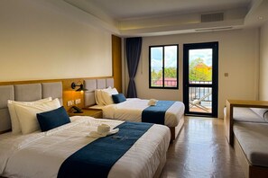 Elite Twin Room, 2 Double Beds, Pool View | Down duvets, in-room safe, desk, blackout curtains - Revery Hotel Siem Reap (Siem Reap)