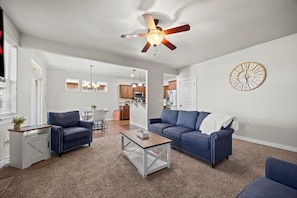 Smart TV, video games, ping pong, offices