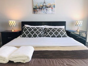 Iron/ironing board, WiFi, bed sheets